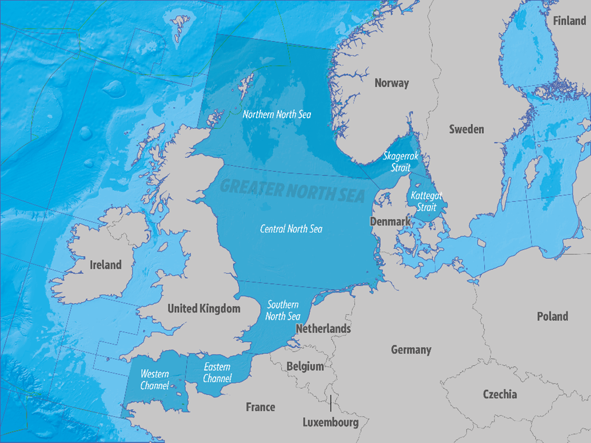 Greater North Sea and the countries bordering it