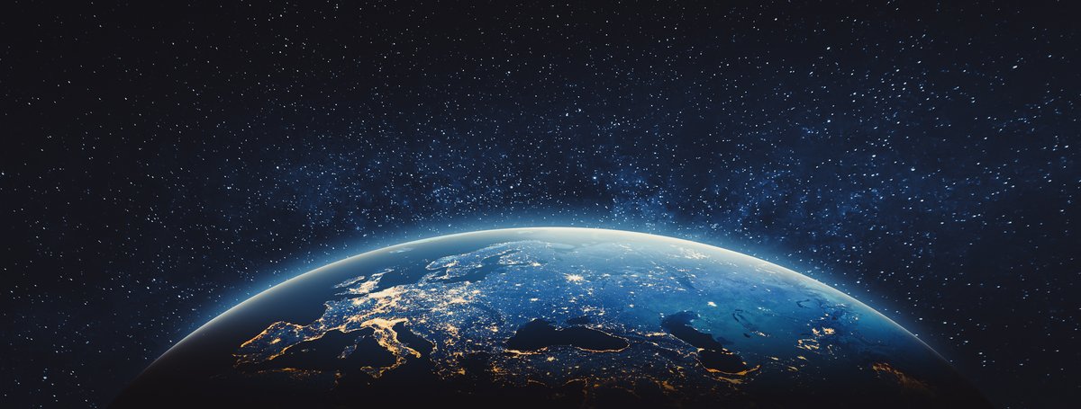 Photograph of Earth seen from outer space
