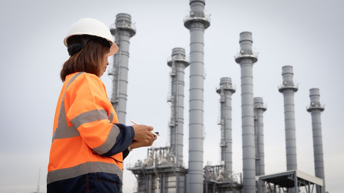 Worker in industrial factory
