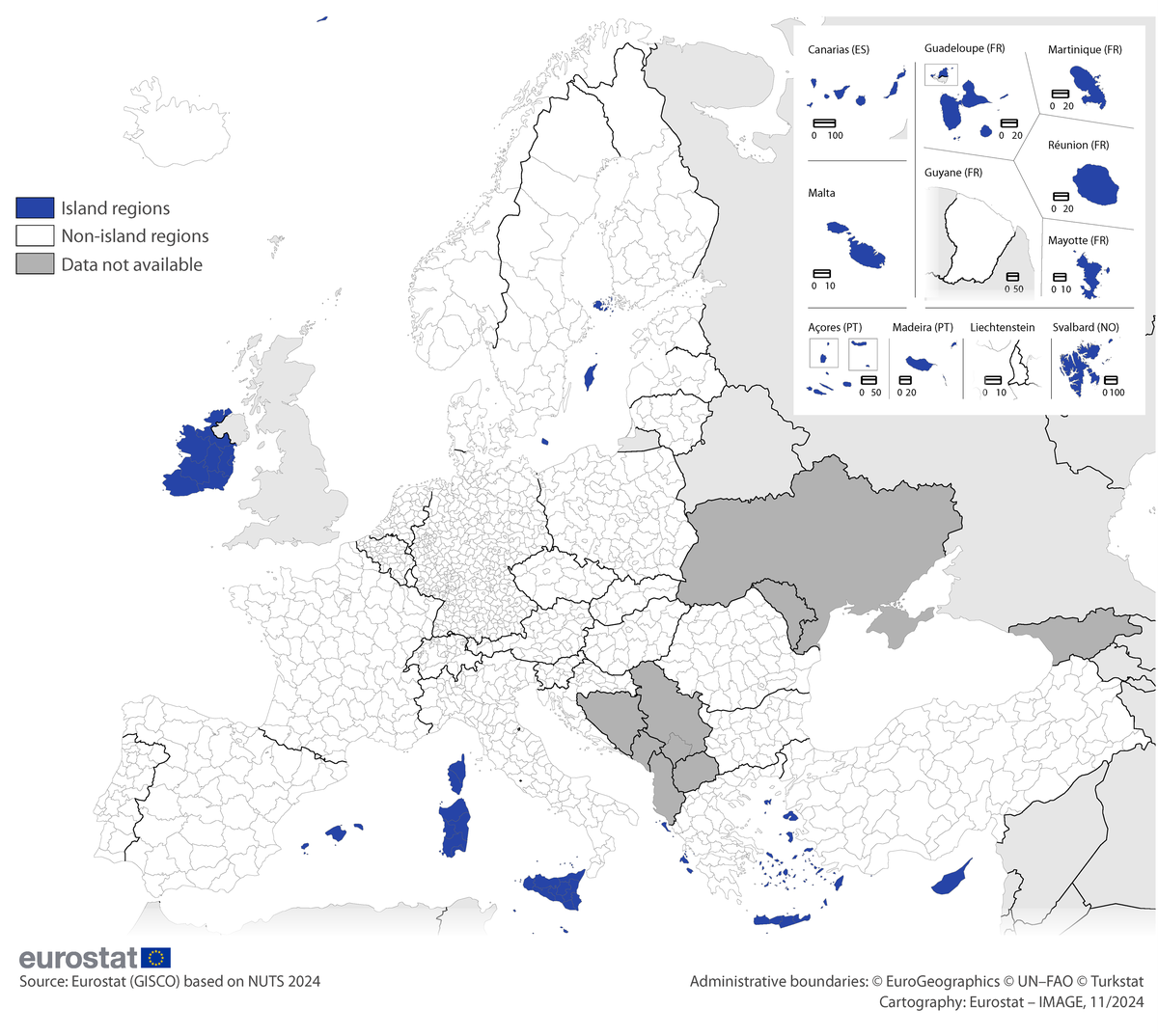 Eurostat island typology (NUTS 2024)